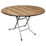 TOPAL Τραπέζι Πτυσσόμενο 90x90 Φ116 cm Μεταλλικό Γκρι Wood Deco c59230