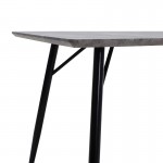Τραπέζι Conor με επιφάνεια MDF χρώμα γκρι cement πόδι μεταλλικό μαύρο 130x80x75 5εκ c59599