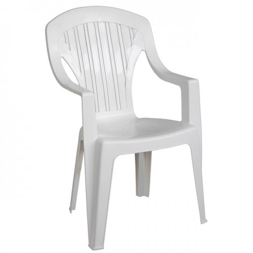 TROPEA Πολυθρόνα Στοιβαζόμενη Πλαστική Άσπρη c59904