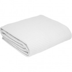 Κουβέρτα πικέ διπλή 230x250cm λευκή 280gr m Πολύ απαλή - Σετ 2 c59979