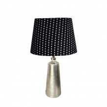 SILK ΕΠΙΤΡΑΠΕΖΙΑ ΛΑΜΠΑ ΓΥΑΛΙΝΗ ΑΣΗΜΙ Δ36xΥ71cm c61532