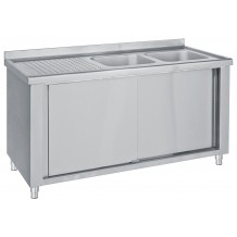 Inox νεροχύτης διπλός με ερμάριο lk2 240 94bf Inox νεροχύτης διπλός με ερμάριο lk2 240 94bf