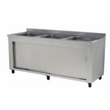 Inox νεροχύτης τριπλός με ερμάριο lk3 240 94bf Inox νεροχύτης τριπλός με ερμάριο lk3 240 94bf