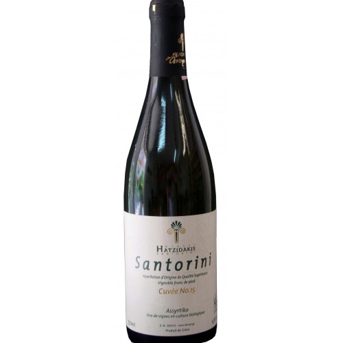 Βιολογικός λευκός οίνος ξηρός Σαντορίνη cuvee no15 1500ml 3ai