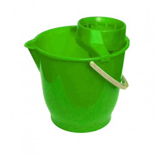 Κουβάς πλαστικός 13L με στύφτη, Πράσινος 30cm c70257