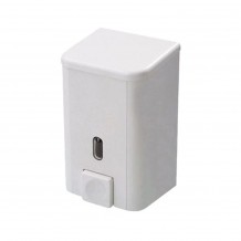 Σαπουνοθήκη τοίχου 500ml, πλαστική, λευκή 8.5x8.5x15cm c70262