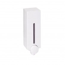 Σαπουνοθήκη τοίχου 450ml,  πλαστική, λευκή 6.3x8.3x19cm c70264