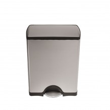 Κάδος απορριμμάτων 50L INOX προστ δαχτ αποτ με pedal απαλό κλείσιμο 50 3x32 5x65 3cm c70414