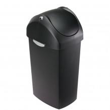 Κάδος 60L πλαστικός μαύρος με ελεύθερο αιωρούμενο καπάκι 34 3x42 4x81 8cm c70432