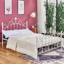 ΚΡΕΒΑΤΙ ΜΕΤΑΛΛΙΚΟ 150Χ200 ΛΕΥΚΟ ΧΡΩΜΑ HM576 02 c71111