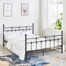 ΚΡΕΒΑΤΙ ΜΕΤΑΛΛΙΚΟ 150Χ200 ΜΑΥΡΟ ΧΡΩΜΑ HM575 01 c71113