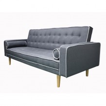 ΚΑΝΑΠΕΣ ΚΡΕΒΑΤΙ ΜΕ ΥΦΑΣΜΑ ΧΡΩΜΑ ΓΚΡΙ ΚΑΙ 2 ΠΛΑΙΝΑ ΜΑΞΙΛΑΡΙΑ HM3150 01 c71394