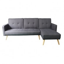 ΚΑΝΑΠΕΣ ΚΡΕΒΑΤΙ ΓΩΝΙΑ 269x152x87 cm ΑΝΑΣΤΡΕΨΙΜΗ ΜΕ ΥΦΑΣΜΑ ΧΡΩΜΑ ΓΚΡΙ HM3153 c71396