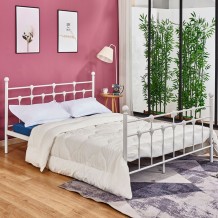 ΚΡΕΒΑΤΙ ΜΕΤΑΛΛΙΚΟ 150Χ200 ΛΕΥΚΟ ΧΡΩΜΑ HM575 02 c71494