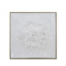 ROZETA ΔΙΑΚΟΣΜΗΤΙΚΟΣ ΠΙΝΑΚΑΣ ΜΕ ΧΡΥΣΗ ΚΟΡΝΙΖΑ 62x62x5cm c71793