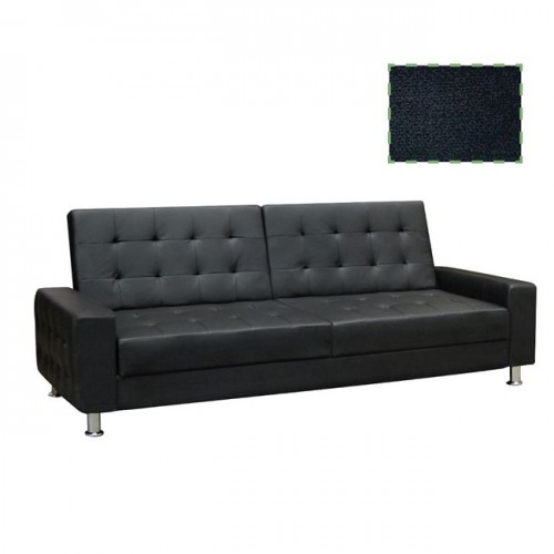 MOBY Καναπές Κρεβάτι Ύφασμα Μαύρο 217x80x81cm c72001