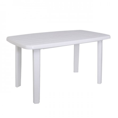 Τραπέζι 140x80cm οβάλ πλαστικό άσπρο c8655