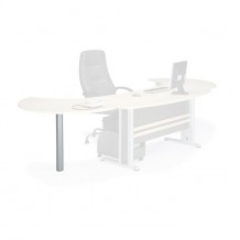 Πόδι επέκτασης executive 999 μεταλλικό silver c8866